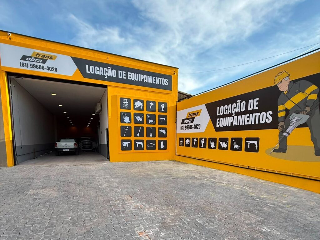 Fachada da unidade Trans Obra Brasília em Vicente Pires